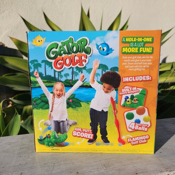 NEW Gator Golf Lawn Game Backyard Picnic Fun Minifigure Golf Putt Alligator Tail - Picture 3 of 13